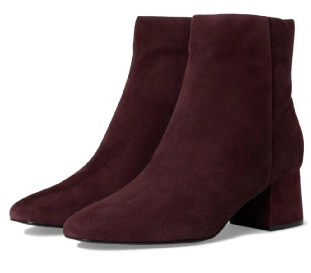Rockport Womens Oaklei Ankle Boots Size 8.5 M Wine Red Suede NIB